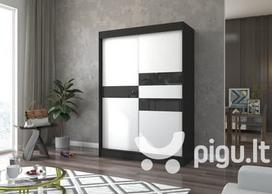 Spinta Adrk Furniture Batia 150 cm, juoda/balta