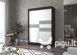 Spinta Adrk Furniture Batia 150 cm, juoda/pilka
