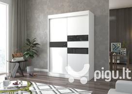 Spinta Adrk Furniture Batia 150 cm, balta/juoda