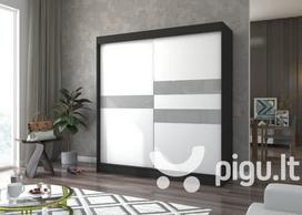 Spinta Adrk Furniture Batia 200 cm, juoda/pilka