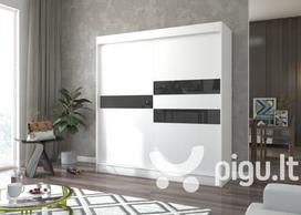 Spinta Adrk Furniture Batia 200 cm, balta/juoda