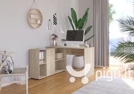 Rašomasis stalas Adrk Furniture Eliseo, ąžuolo spalvos