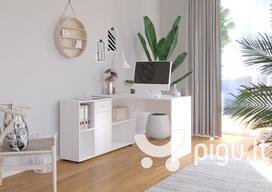 Rašomasis stalas Adrk Furniture Eliseo, baltas