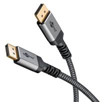 2 5 gbit s - Goobay DisplayPort kabelis 2.0/2.1, 80 Gbit/s, 1m Juodas (Black) - 3 nuotrauka