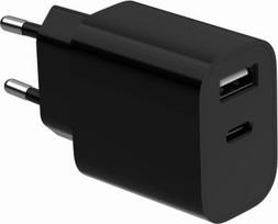 universalus telefono ikroviklis - CHARGER USB UNIVERSAL BLACK/2P TA-UC-2AC12-01-BK GEMBIRD - 3 nuotrauka