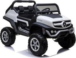 elektromobilis 4x4 vaikams - Vaikiškas elektromobilis Lean Cars Mercedes Unimog, baltas (White) - 1 nuotrauka