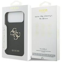 originalus iphone deklas - Guess Grained Big 4G & Classic Logo dėklas skirtas Apple iPhone 17 Pro Max juodos spalvos - 2 nuotrauka