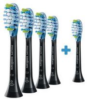 Philips Sonicare Premium Plaque Defence HX9045/88 dantų šepetėlio galvutės, juoda, 5 vnt.
