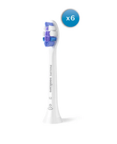 Dantų šepetėlio galvutė Philips HX6056/87, balta/violetinė, 6 vnt.