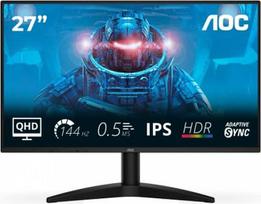 aoc monitorius 2560 x 1440 - AOC Q27B36X 27" IPS, QHD, 144Hz, Juodas (Black) - 1 nuotrauka