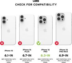 uag deklai - UAG Plasma XTE MagSafe for iPhone 16 Pro - Black/Clear - 6 nuotrauka