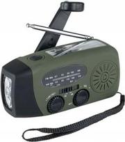 radijo imtuvai - FOSCO Outdoormen Edit Avarinis Radijas Solar-Dynamo Žalias (Green), Juodas (Black) - 1 nuotrauka