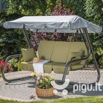 Išskleidžiamos sūpynės Patio Rimini, žalios/baltos