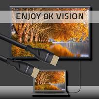 hdmi kabelis 5m - Qoltec 50353 HDMI v2.1 kabelis itin didelės spartos 8K ,  60Hz ,  26AWG ,  Auksinis ,  5 m - 6 nuotrauka