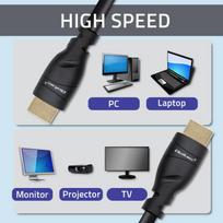 hdmi kabelis 5m - Qoltec 50353 HDMI v2.1 kabelis itin didelės spartos 8K ,  60Hz ,  26AWG ,  Auksinis ,  5 m - 7 nuotrauka