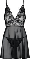 seksualus naktiniai - Obsessive obs Babydoll 2XL/3XL seksualūs naktiniai - 4 nuotrauka