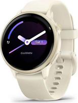 Garmin Vivoactive 6 42mm Lunar Gold su kaulo dirželiu (Bone)