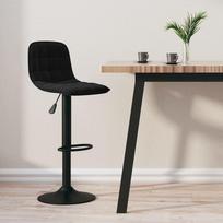 Baro kėdė VLX Bar Stools Black Velvet, juoda