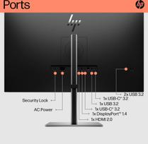 hp 65w usb c - Monitorius HP 6N4D6AA#ABB - 7 nuotrauka