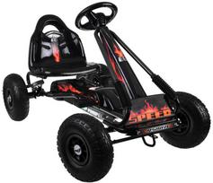 kartingu padangos - Edukamp pedalinis go-kartas SP0839, juodas (Black) - 2 nuotrauka