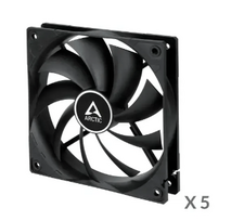 arctic f12 - Arctic F12 PWM 120mm Juodas (Black) 5 vnt. - 1 nuotrauka