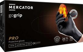 pirstines nitrilines - Mercator GoGrip juodos nitrilo pirštinės L, 50 vnt - 1 nuotrauka