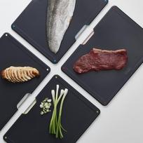 rinkinys - Joseph Joseph Folio Steel pjaustymo lentelių rinkinys, 4 vnt., šviesaus sidabro (Light Silver) - 4 nuotrauka