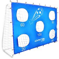 Futbolo vartai su tiksliniu kilimėliu vaikams nešiojamas metalinis 240
