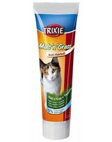 zole - Trixie pasta Anti-Hairball su salyklu, žole, taurinu katėms 100 g - 1 nuotrauka