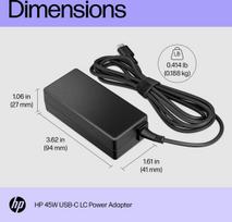 usb c 45w - HP 45W USB-C Brick AC LC Power Adapter Notebook Charger / fits ProBook 430 440 450 G6 G7 G8 G9 - 3 nuotrauka