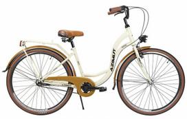 Dviratis AZIMUT Vintage 28" 3-pavarų 2025 kreminė/ruda (Cream/Brown)