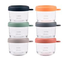 Beaba Stiklinio indelių rinkinys (6 vnt. po 150 ml), Sunrise