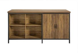 baro stalas lt - Sobuy Virtuvės sala KNL01-F, su 2 durelėmis, balta (White) - 1 nuotrauka