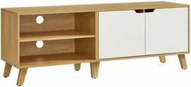 tv staliukas oak - Vasagle TV staliukas, natūralaus ąžuolo spalva - kreminė balta (Natural Oak - Cream White), 140 cm x 40 cm x 50 cm - 1 nuotrauka