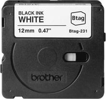 juoda lipni juosta - Brother BTAG-231 | Black on White | Btag | BTAG231 - 1 nuotrauka
