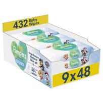 Pampers Harmonie Aqua Baby drėgnos servetėlės kūdikiams, 9 x 48 vnt