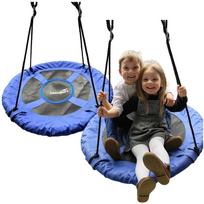 sodo lizdas - Lean Sport Vaikiškos sūpynės „Gandro lizdas“, mėlynos (Blue) 80 cm - 1 nuotrauka