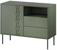 komoda 100 - Komoda Cama Meble 1D2S TRESSE 100x40x75, matinė žalia (matte green) - 1 nuotrauka