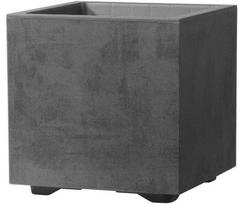 vazonai senukai - Plastikinis vazonas Deroma Cube Millennium R, su vandens rezervuaru, antracitas (Anthracite), 25 x 25 cm - 1 nuotrauka