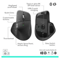 bluetooth mouse - Logitech MX Master 4 for Business Graphite (Grafitas) - 6 nuotrauka