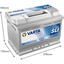 akumuliatorius 278 175 175 - Varta BD E11, 74Ah 680A 12V - 4 nuotrauka