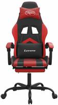 Žaidimų kėdė VLX With Footrest 20527, juoda/raudona