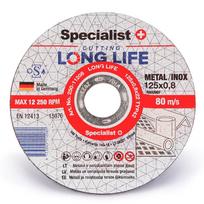 pjovimo diskas 125 specialist -  Abrazyvinis pjovimo diskas SPECIALIST INOX Long Life 125 x 0,8 x 22 mm, nerūdijančio plieno. - 5 nuotrauka