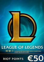 League of Legends Gift Card 50€ - 7200 Riot Points / 5025 Valorant Points - EU WEST Server Only