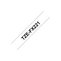 Brother | TZe-FX221 Flexible ID Laminated Tape | Black on White | TZe | 8 m | 0.9 cm | TZEFX221