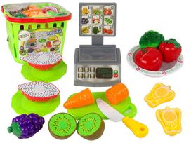 Lean Toys Žaislinis vaisių ir daržovių rinkinys su svarstyklėmis 2206