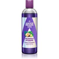 AUSSIE SOS BLONDE & HYDRATE violetinis šampūnas šviesiems plaukams 300 ml