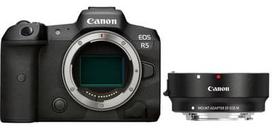 Canon EOS R5 Body   Mount Adapter EF-EOS R Black