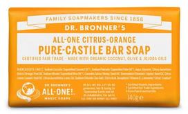 DR.BRONNER'S ekologiškas Kastilijos muilas CITRUS-ORANGE, 140 g