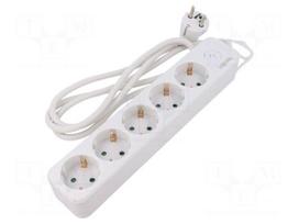 ilgintuva su rite - Logilink LPS249U, 1.5 mm², 1.5 m, IP20, 5 lizdų - 1 nuotrauka